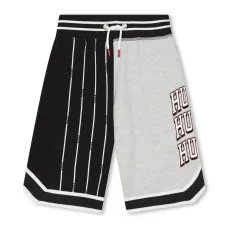 Спортивные шорты в стиле колор-блок с логотипом Спортивные шорты в стиле колор-блок с логотипом