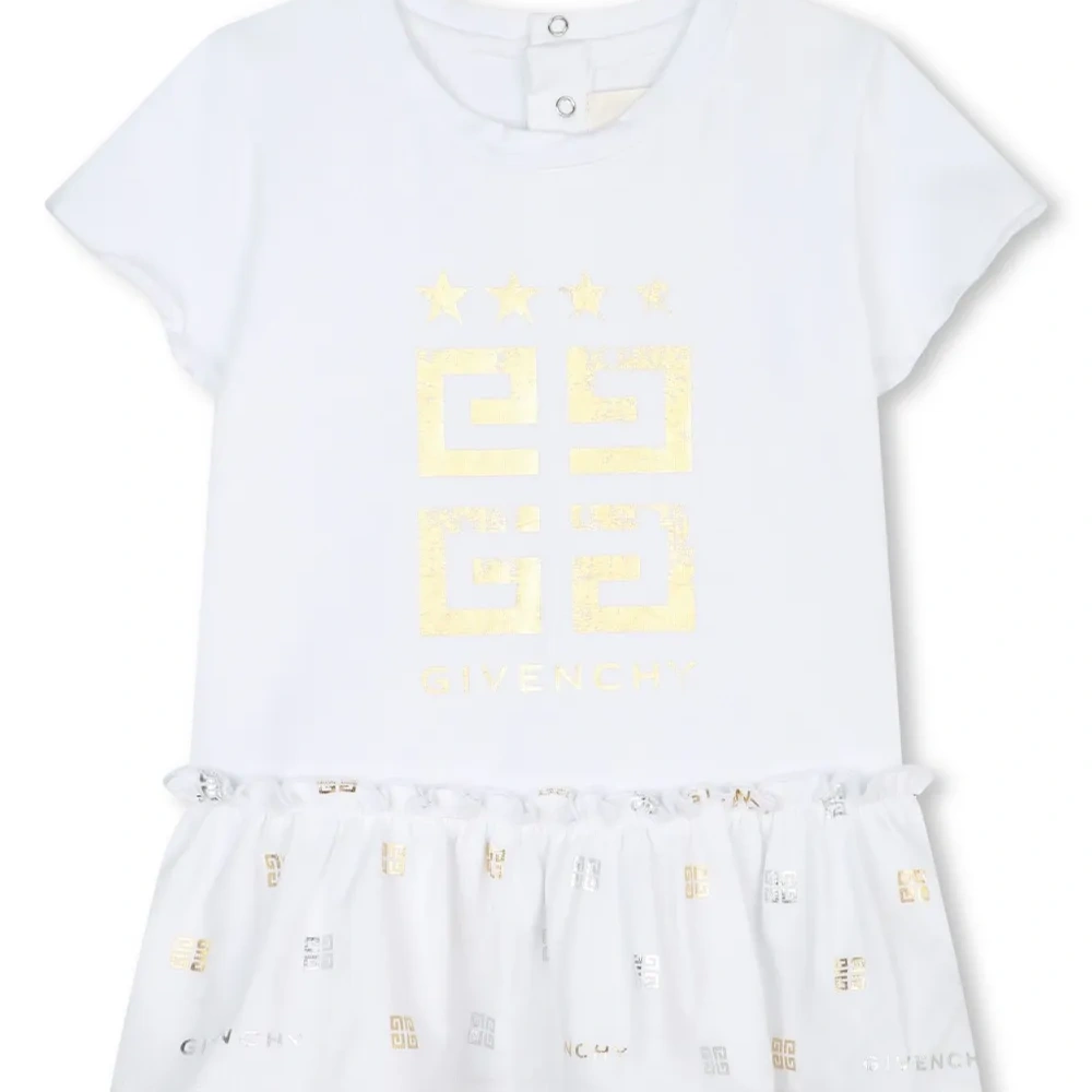 Платье-футболка с оборками и логотипом