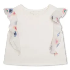 Блузка из органического хлопка с оборками