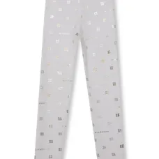 Легинсы с принтом и эффектом металлик