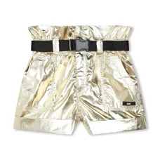 Ламинированные шорты с поясом