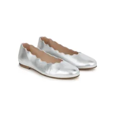 Балетки с эффектом металлик