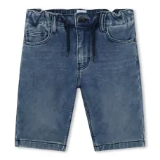 Джинсовые шорты с тисненым логотипом