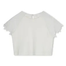 Футболка из органического хлопка с кружевом