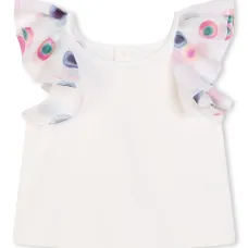 Блузка из органического хлопка с оборками