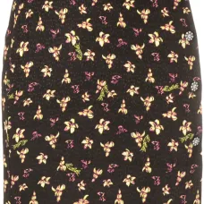 Жаккардовая юбка мини с цветочным узором Жаккардовая юбка мини с цветочным узором