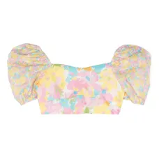 Укороченный топ Amalia с цветочным принтом