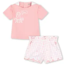 Комплект из топа и шортов с логотипом Комплект из топа и шортов с логотипом