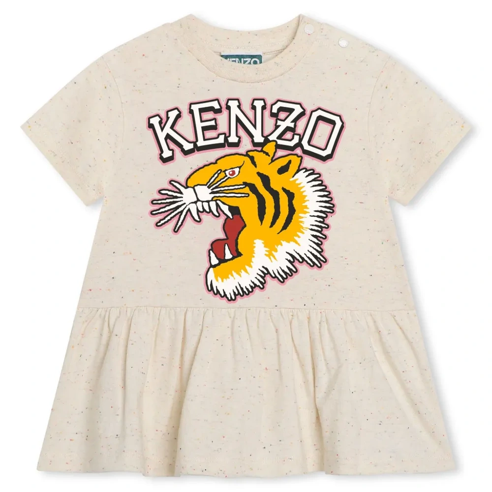 Платье с короткими рукавами и логотипом