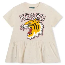 Платье с короткими рукавами и логотипом