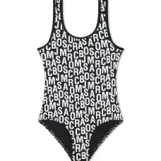 Купальник с U-образным вырезом и логотипом