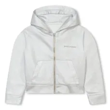 Джинсовое худи с эффектом металлик