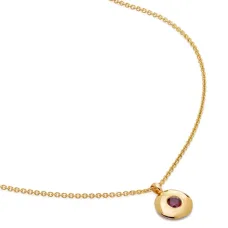 Колье с круглым кулоном, украшенным кристаллами