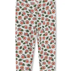 Легинсы с эластичным поясом и цветочным принтом Легинсы с эластичным поясом и цветочным принтом