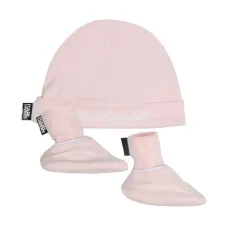 Комплект из шапки и пинеток с вышитым логотипом Комплект из шапки и пинеток с вышитым логотипом