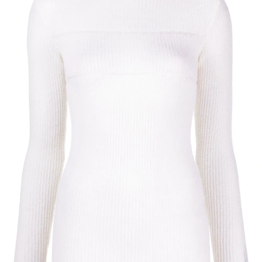 Трикотажный топ с воротником-стойкой