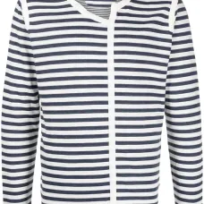 Полосатая футболка асимметричного кроя