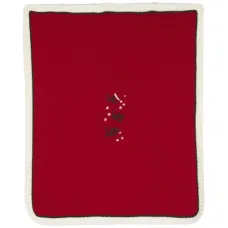 Embroidered-slogan wool blanket Embroidered-slogan wool blanket