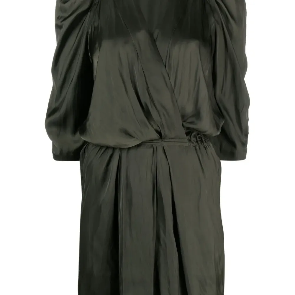 Атласное платье мини Ruz со складками