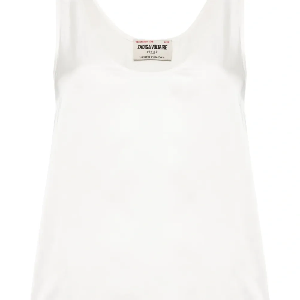 Атласный топ с U-образным вырезом