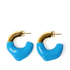 Серьги с прорезиненным декором Серьги с прорезиненным декором