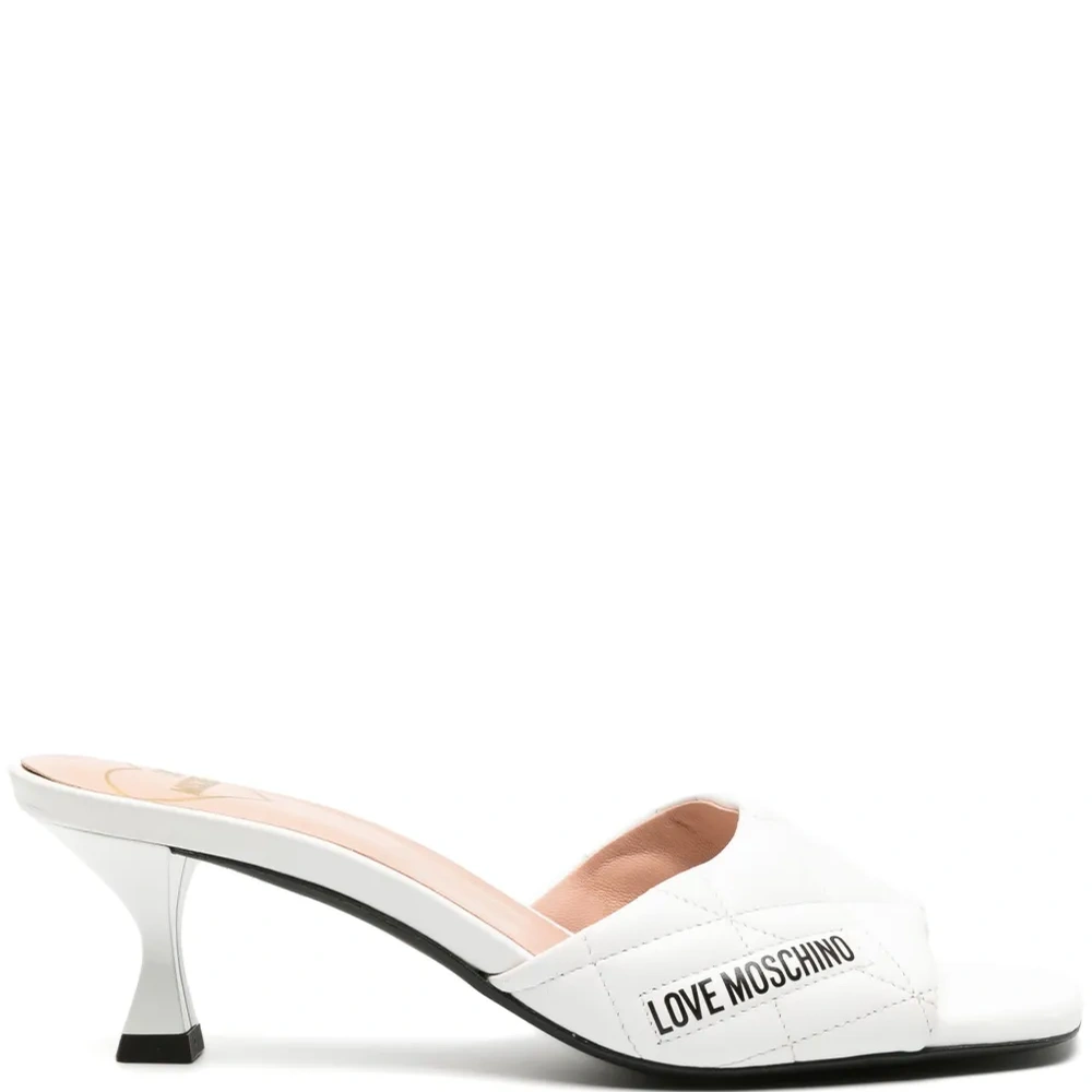 Стеганые мюли с логотипом