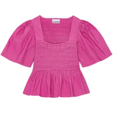 Блузка из органического хлопка с баской