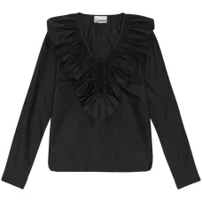 Блузка из органического хлопка с оборками