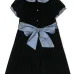 Ruffled-trim short-sleeve velvet dress Ruffled-trim short-sleeve velvet dress