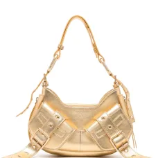 Сумка на плечо Y2K с эффектом металлик