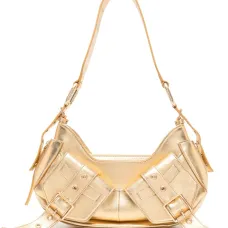 Сумка на плечо Y2K с эффектом металлик