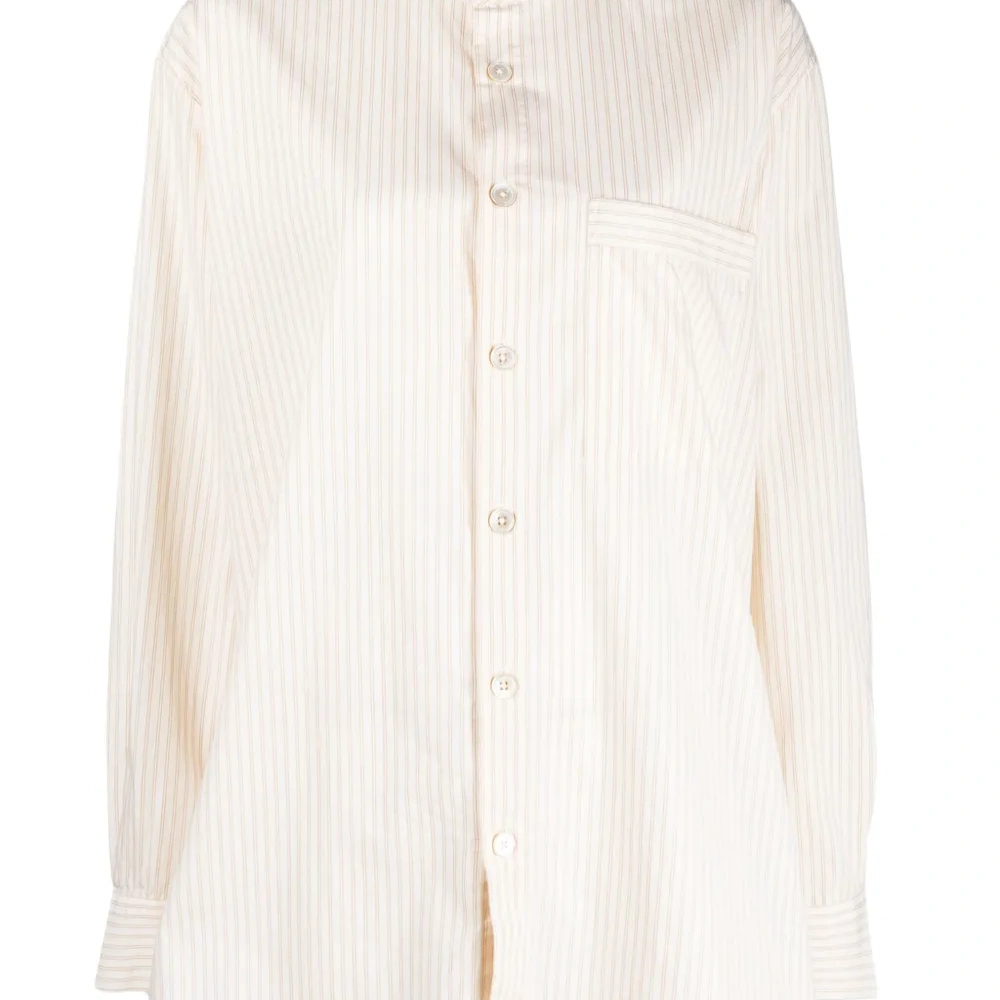 Полосатая пижамная рубашка из органического хлопка