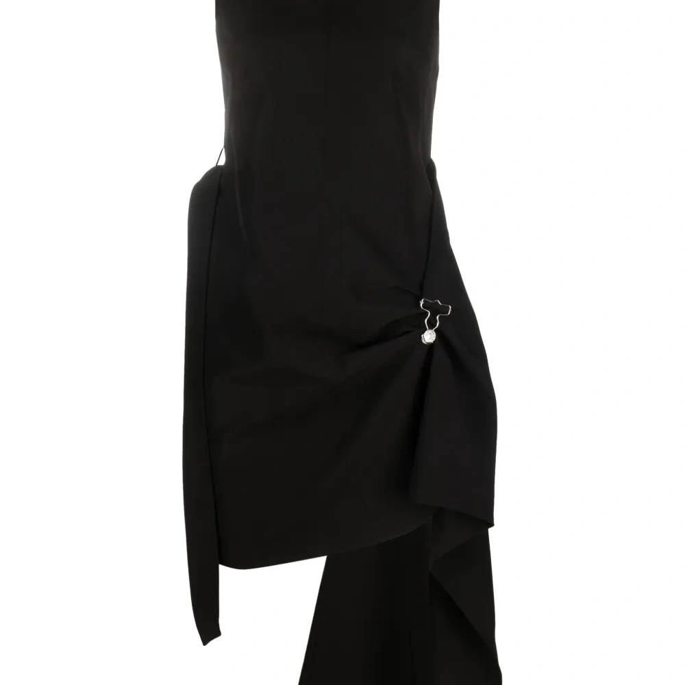 Драпированное платье мини без рукавов