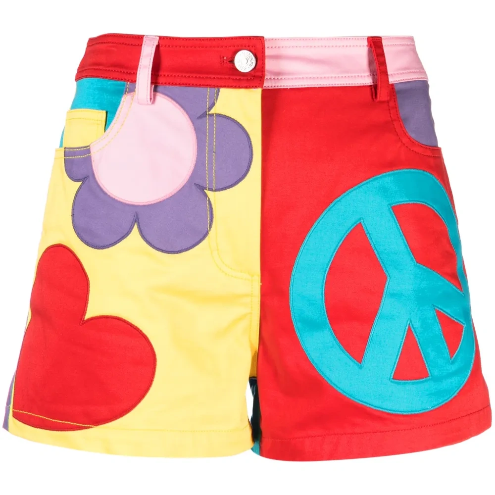 Короткие шорты в стиле колор-блок