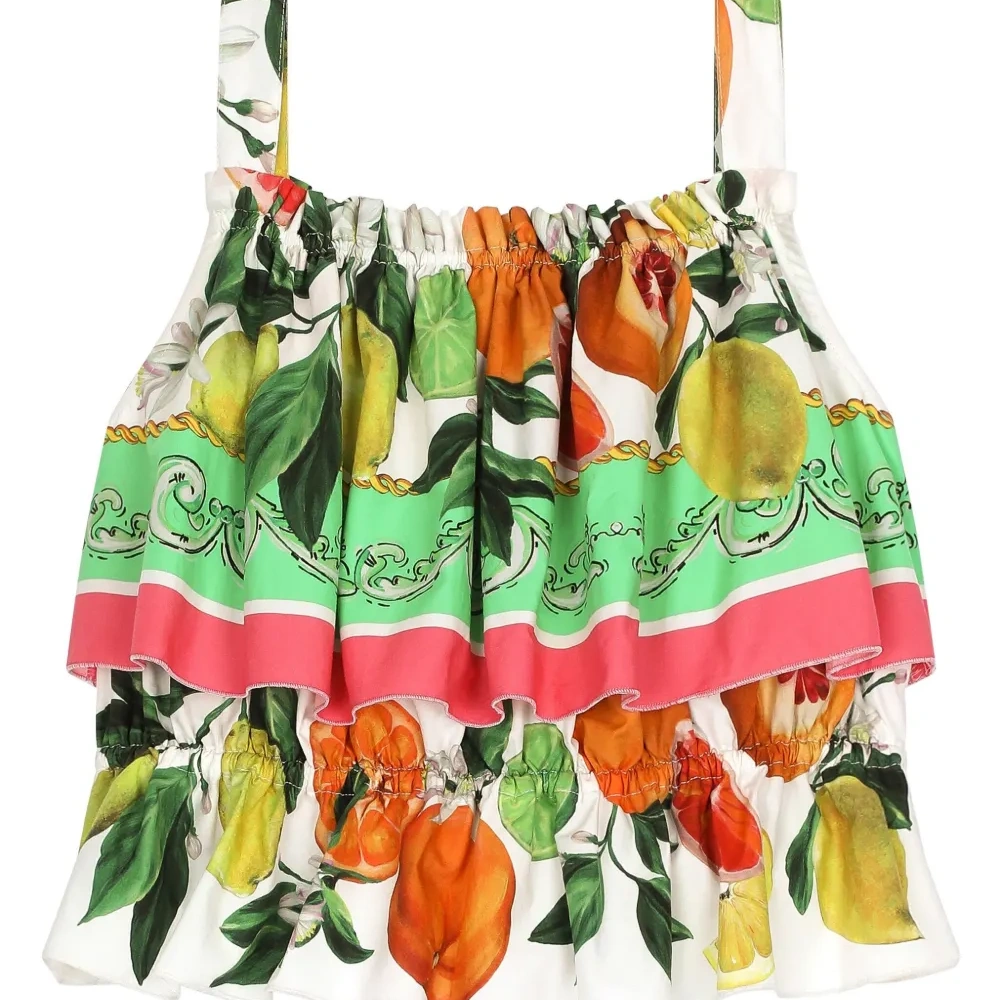 Топ с принтом Lemon & Orange