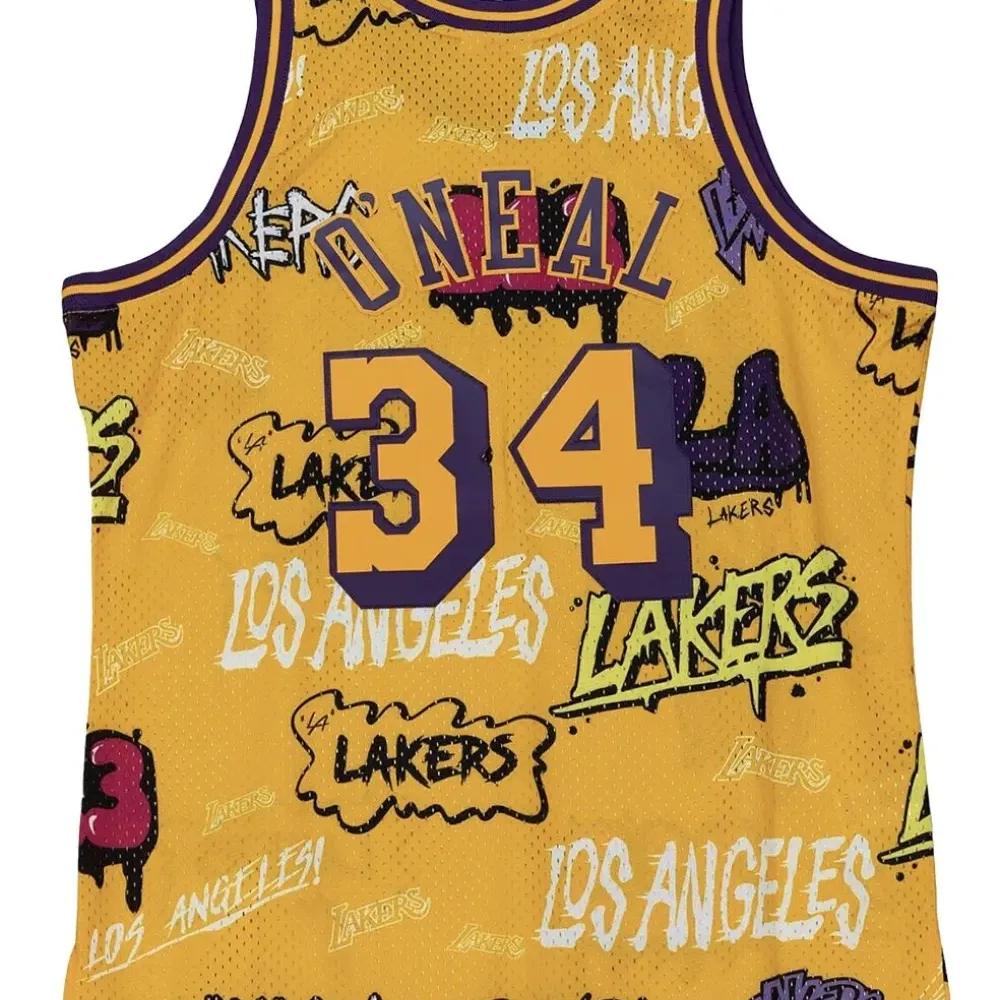 Топ LA Lakers 1996 Shaquille O'Neal Slap Sticker Swingman