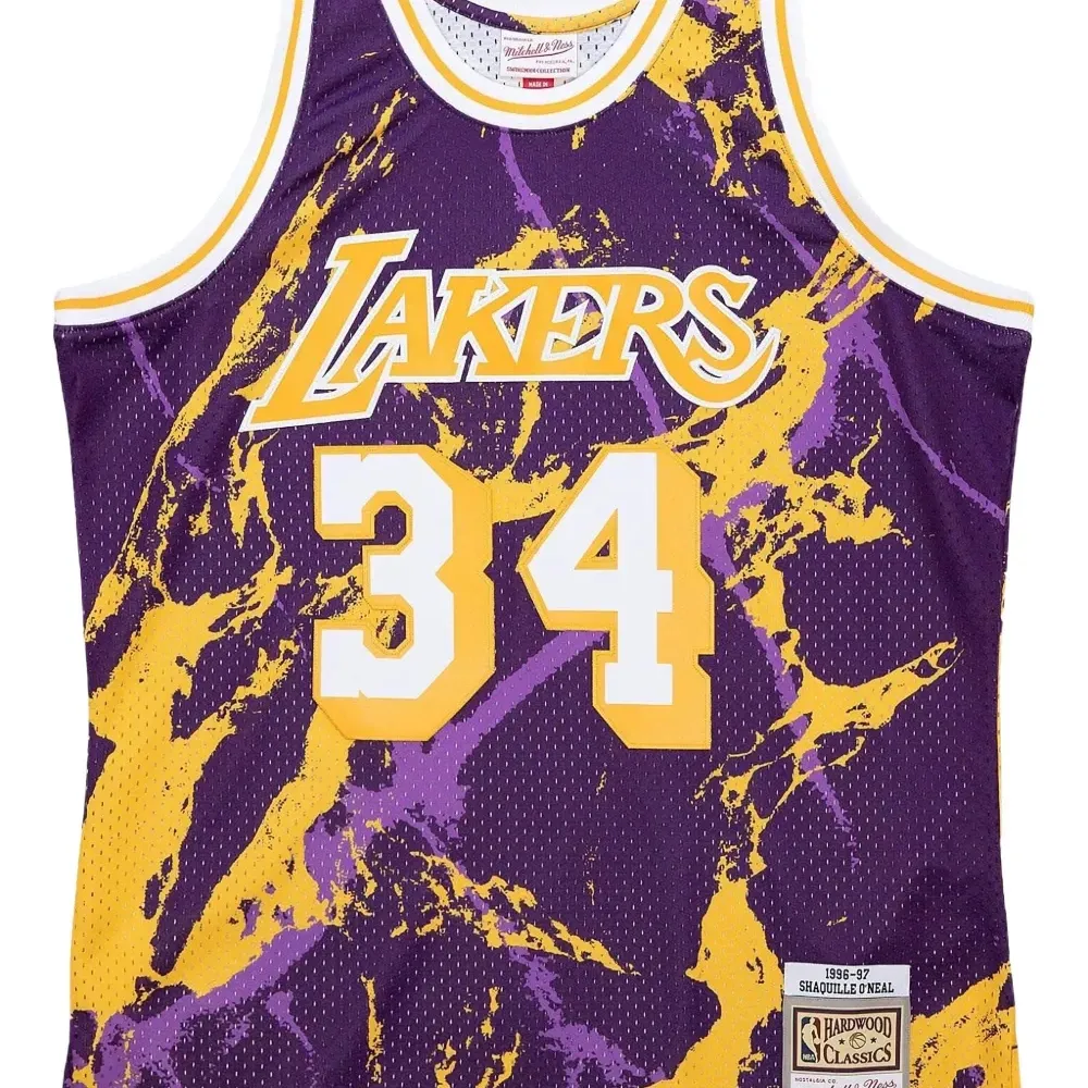 Топ Shaquille O'Neal NBA LA Lakers 1996 Team Marble Swingman