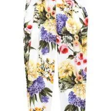 Прямые брюки с цветочным принтом
