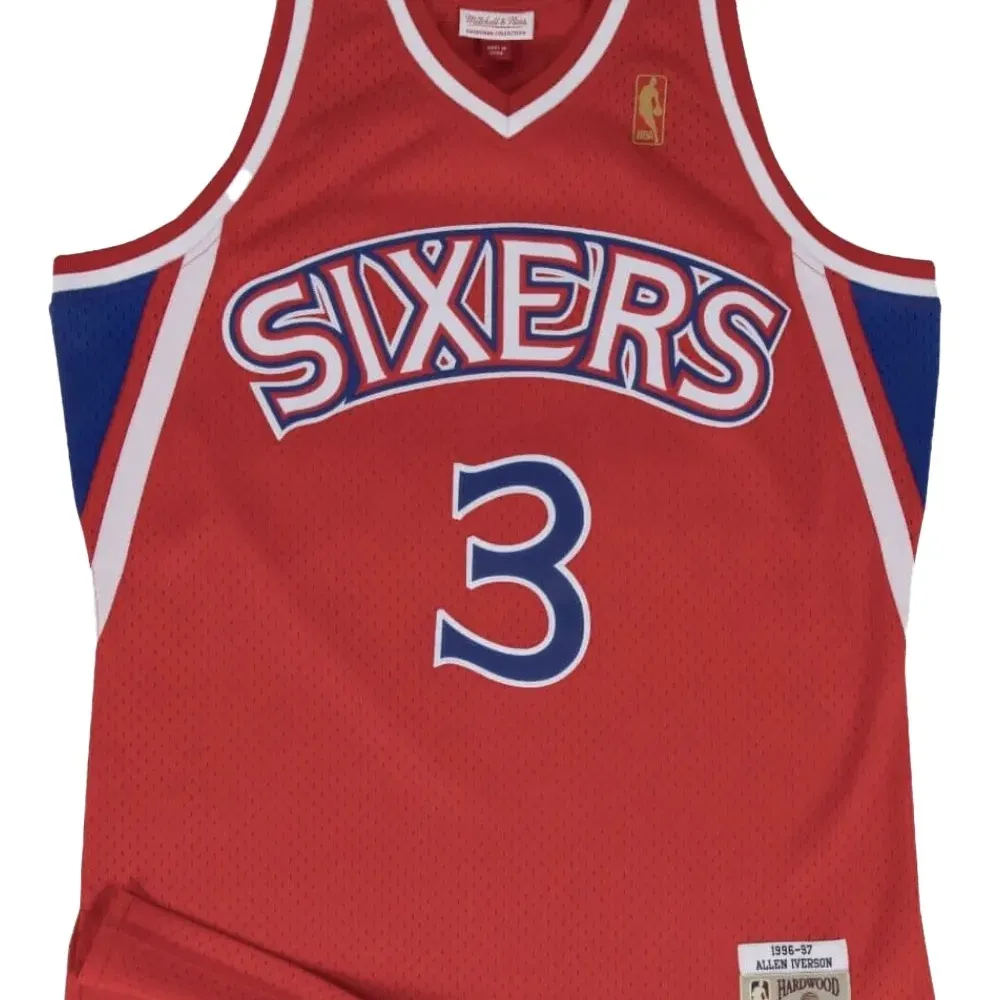 Топ 76ers 96 Allen Iverson Swingman Road из коллаборации с NBA