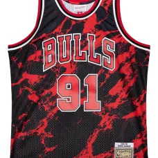 топ Chicago Bulls 1997 Dennis Rodman Team Marble Swingman из коллаборации с NBA