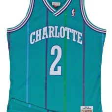Топ Charlotte Hornets 92 Larry Johnson Swingman Road из коллаборации с NBA