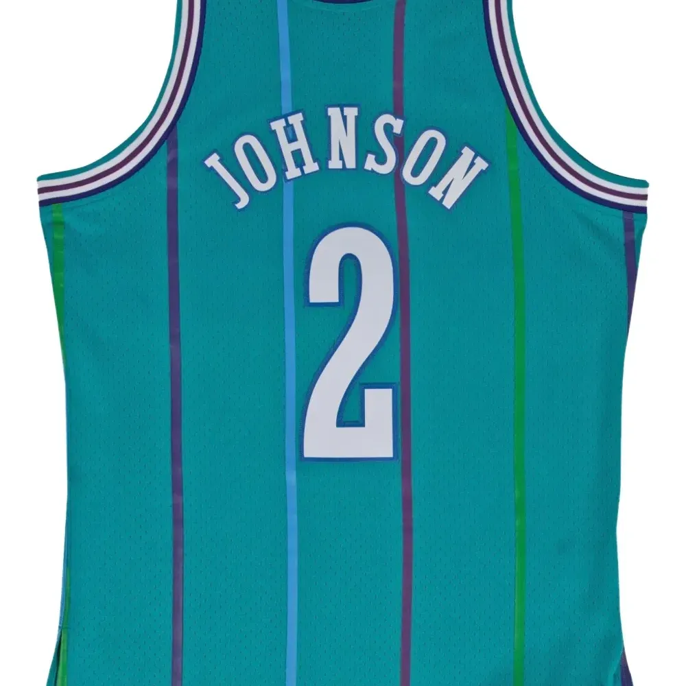 Топ Charlotte Hornets 92 Larry Johnson Swingman Road из коллаборации с NBA