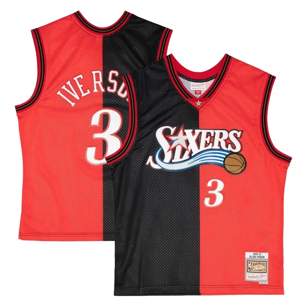 Топ Philadelphia 76ers 2000 Allen Iverson Split Swingman из коллаборации с NBA