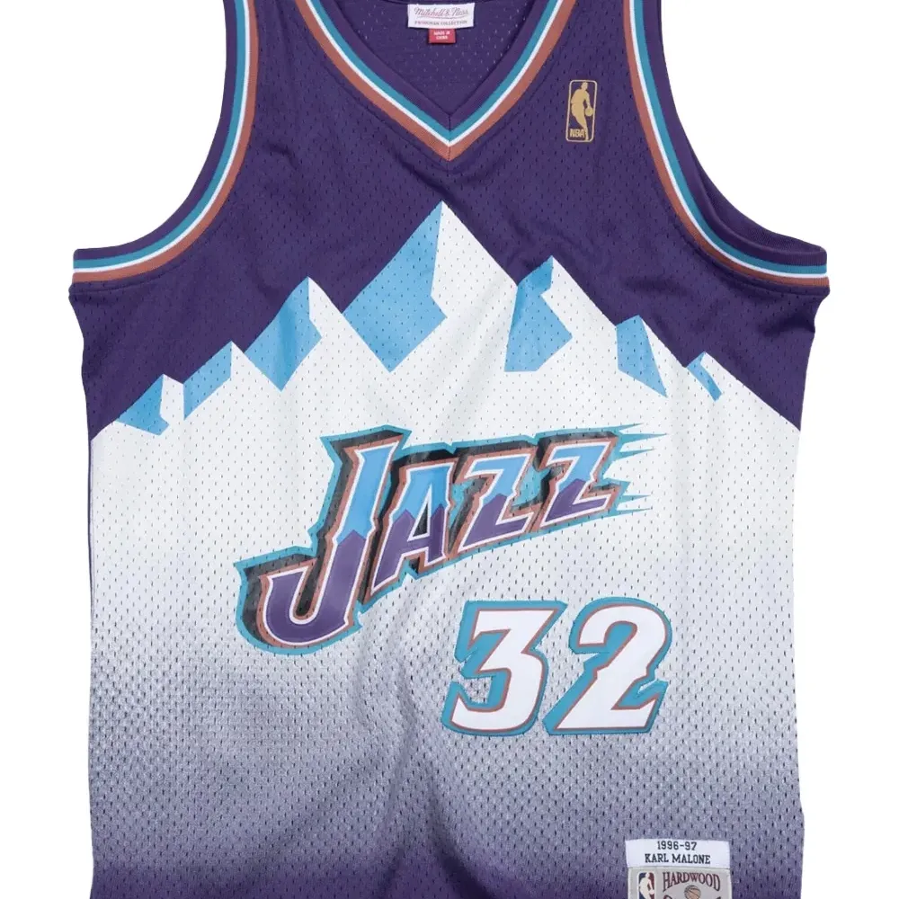 Топ NBA Utah Jazz 1996 Road Swingman из коллаборации с Karl Malone