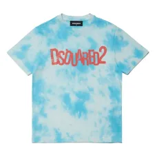 Футболка с принтом тай-дай и логотипом