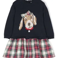 Платье с подолом в клетку тартан