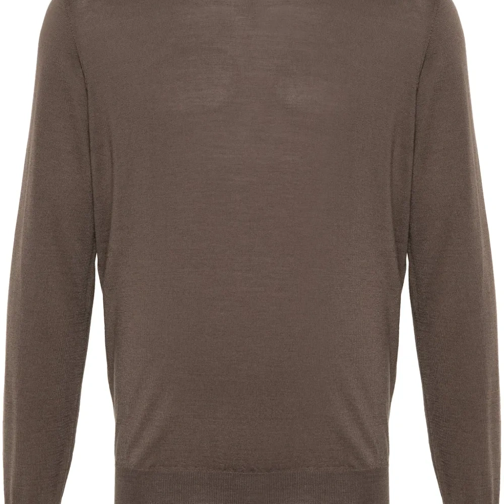 Джемпер с отделкой в рубчик