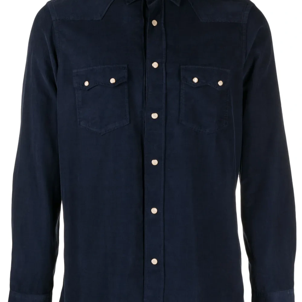 Вельветовая рубашка с длинными рукавами