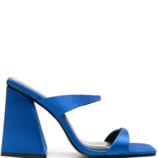 Атласные мюли в стиле колор-блок