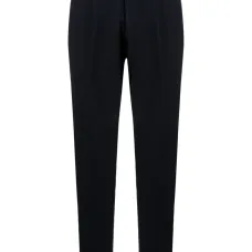 Зауженные брюки со складками